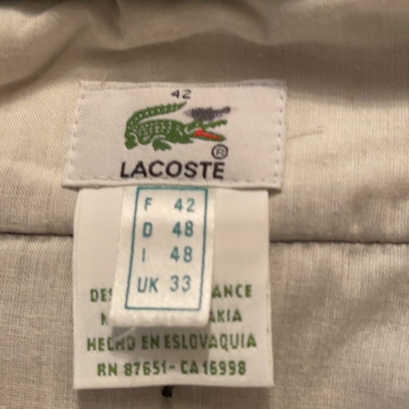 EUC LACOSTE MENS CORDUROY US SIZE 42 BRN - Picture 8 of 10